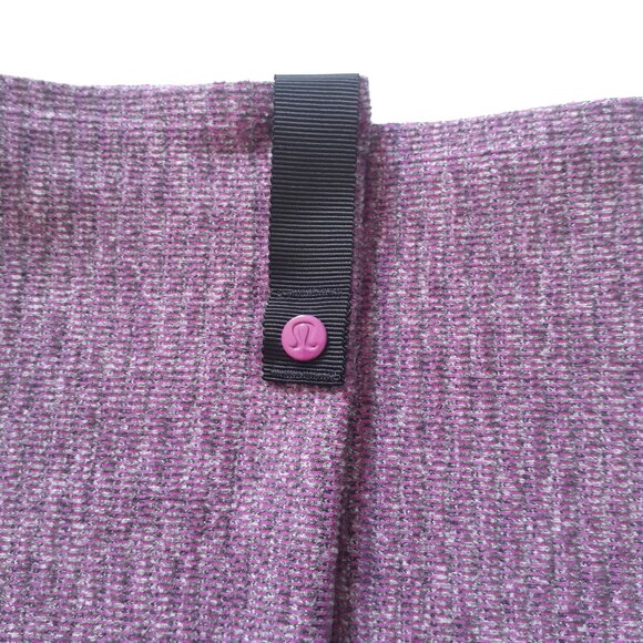 Lululemon Vinyasa Scarf  Rulu in Mini Check Pique Ultra Violet Heathered Black - Picture 2 of 10